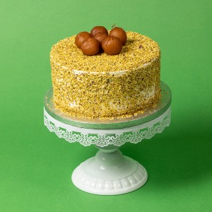 Eid Mubarak Gulab Jamun Pistachio Cake